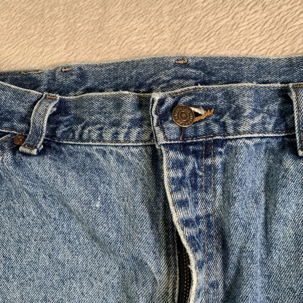Vintage Lee Jeans Mens 40x34(38x34) Blue Denim Relaxed Fit Straight Leg Rise 90s